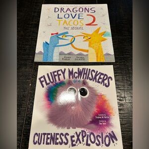 Dragons Love Tacos 2 and Fluffy McWhiskers Book BUNDLE